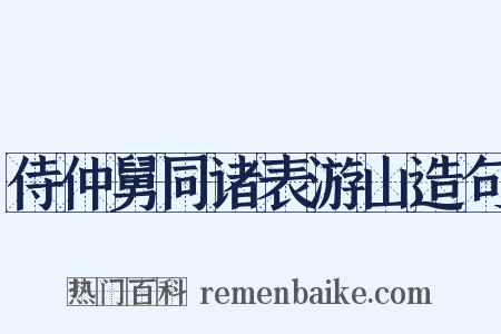 侍仲舅同诸表游山造句是什么意思的图片